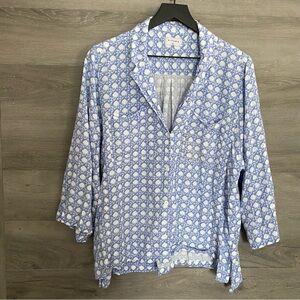 Piyama Peta Sleep Top Rattan Cornflower Blue